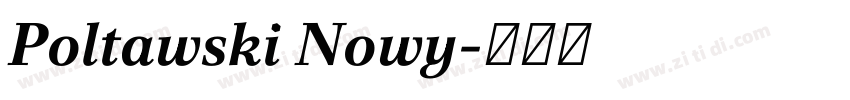 Poltawski Nowy字体转换